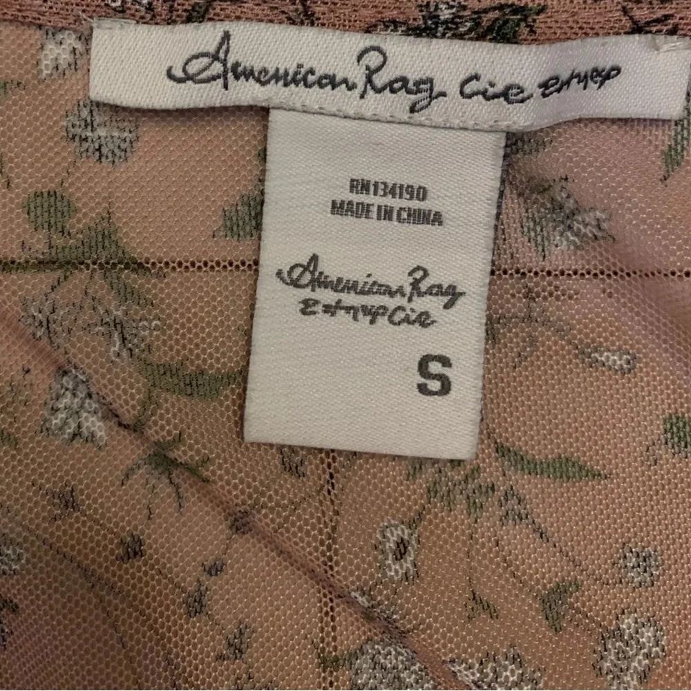 American Rag Cie Pink Floral Cottage Duster Cardigan Kimono Jacket Boho Prairie - Picture 6 of 12